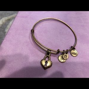 Alex and ani heart gold bangle